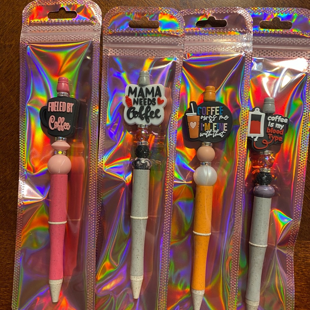 Coffee-Themed Decorative Pens (each)